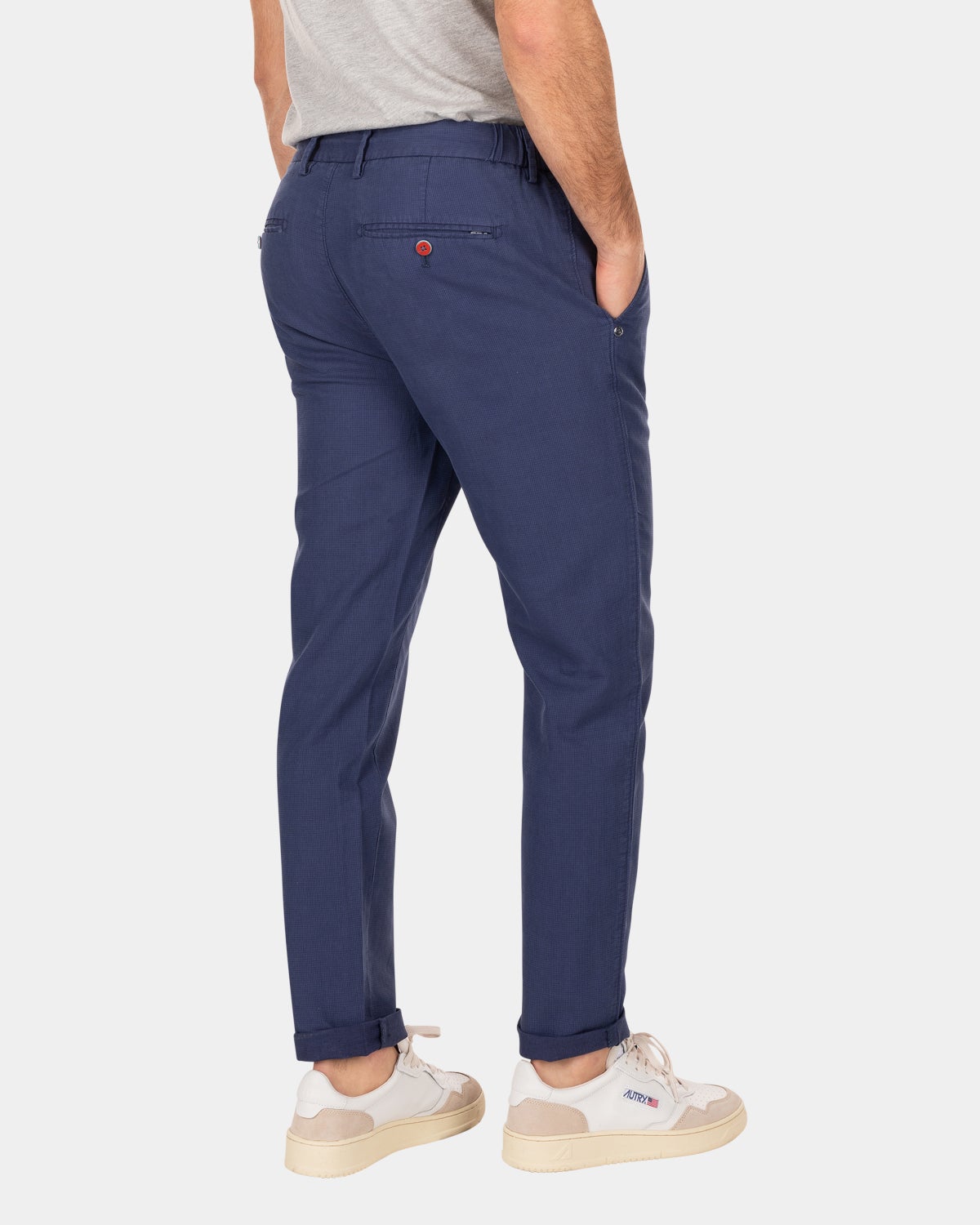 Pantalon chino en lin et coton - Dusk Navy