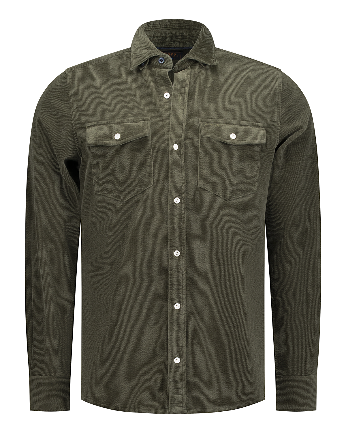 Donkergroen corduroy overshirt - Quartz Green