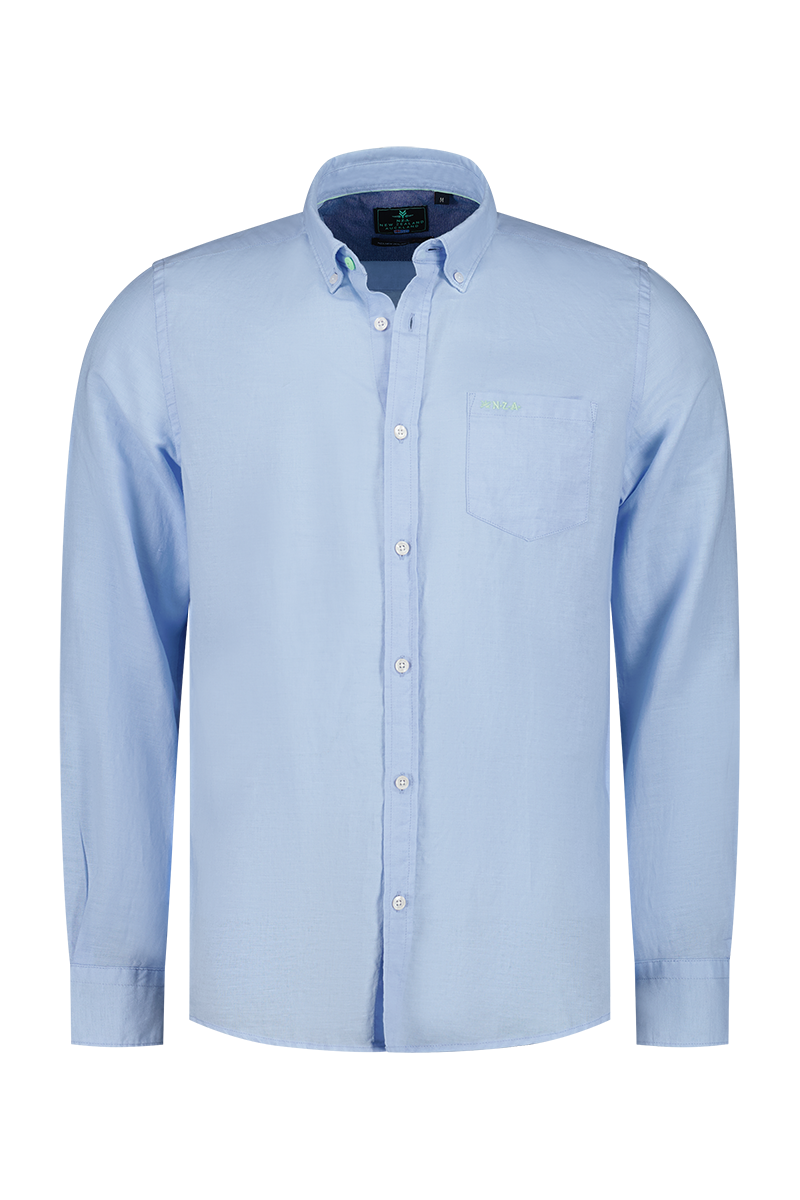 Chemise en lin uni de plusieurs couleurs - Rhythm Blue