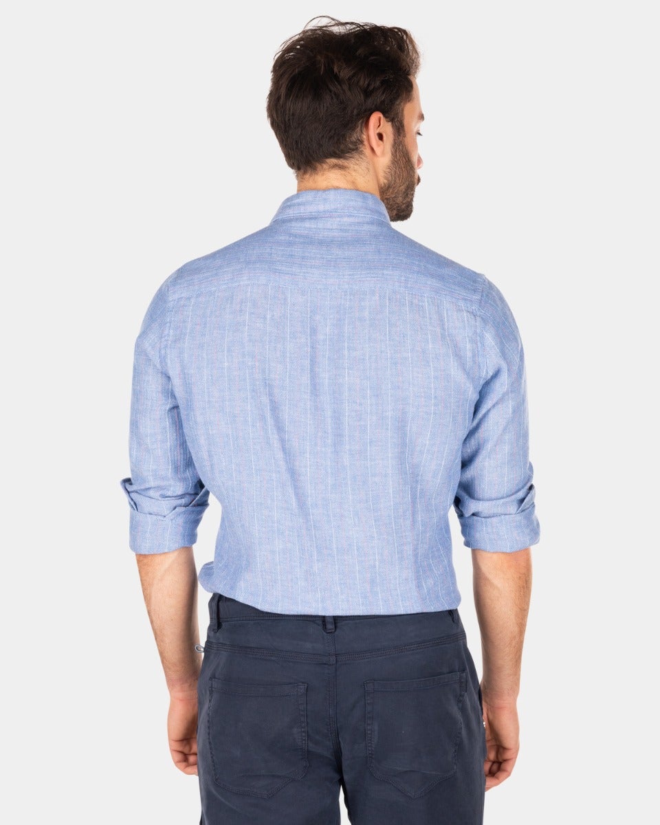 Chemise en lin unie - Universal Blue