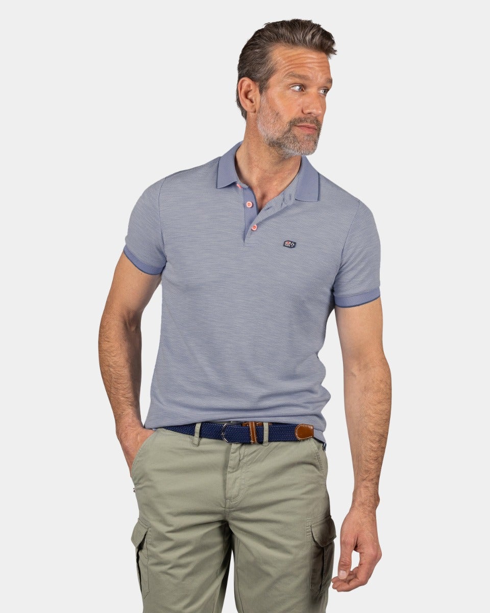 Polo uni en matière résistante - Dusk Navy