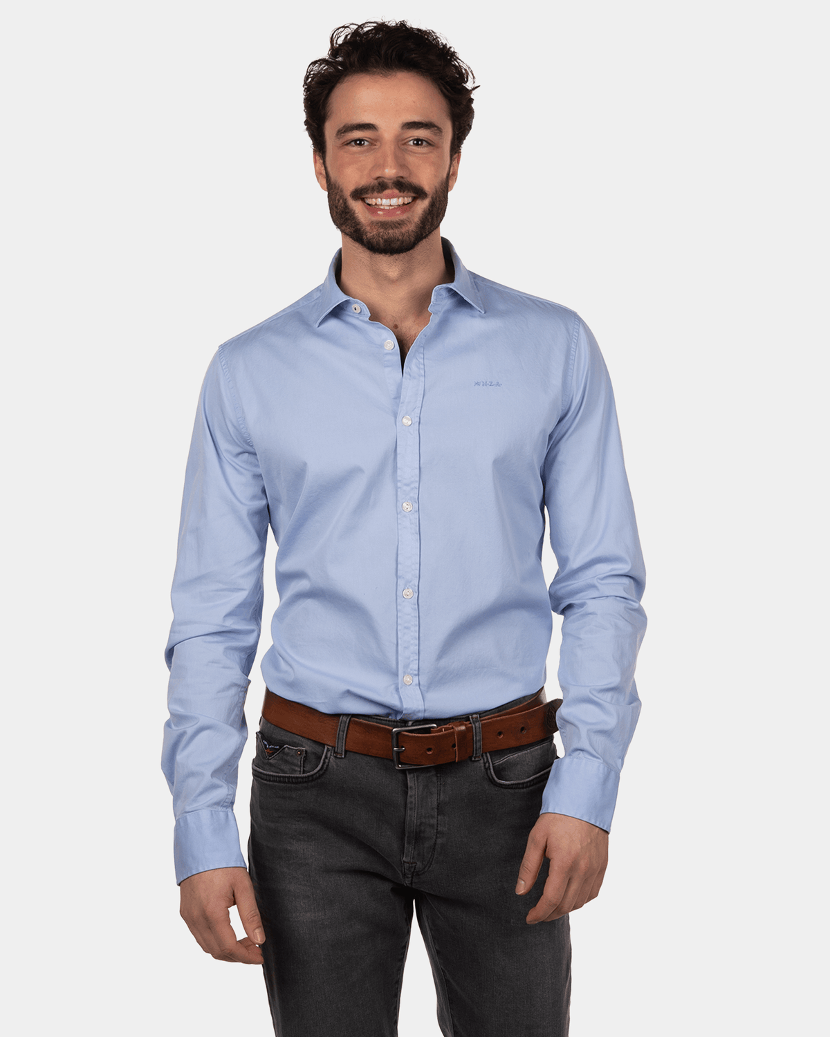 Katoenen shirt - Light Blue