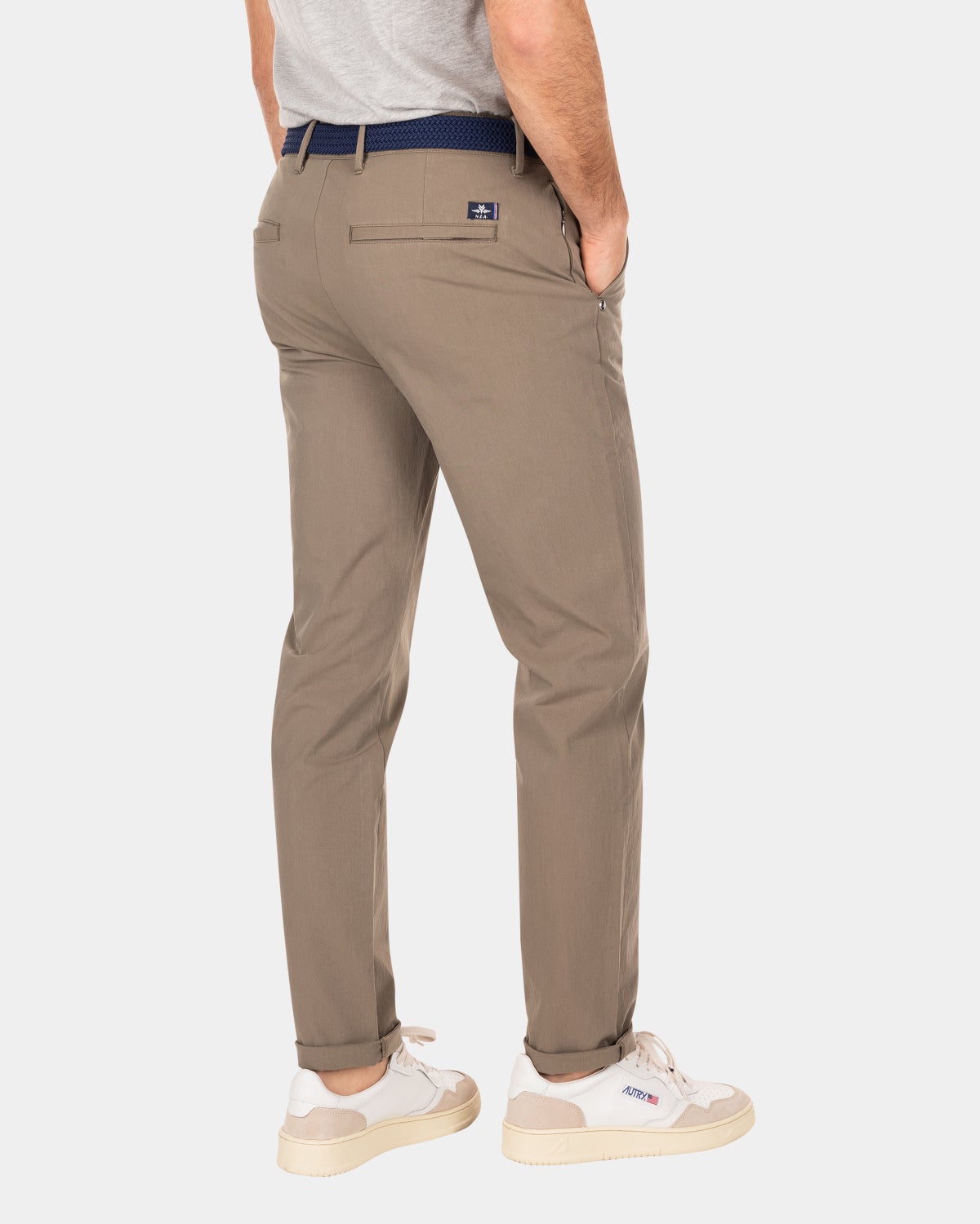 Chino uni stretch - Misty Army