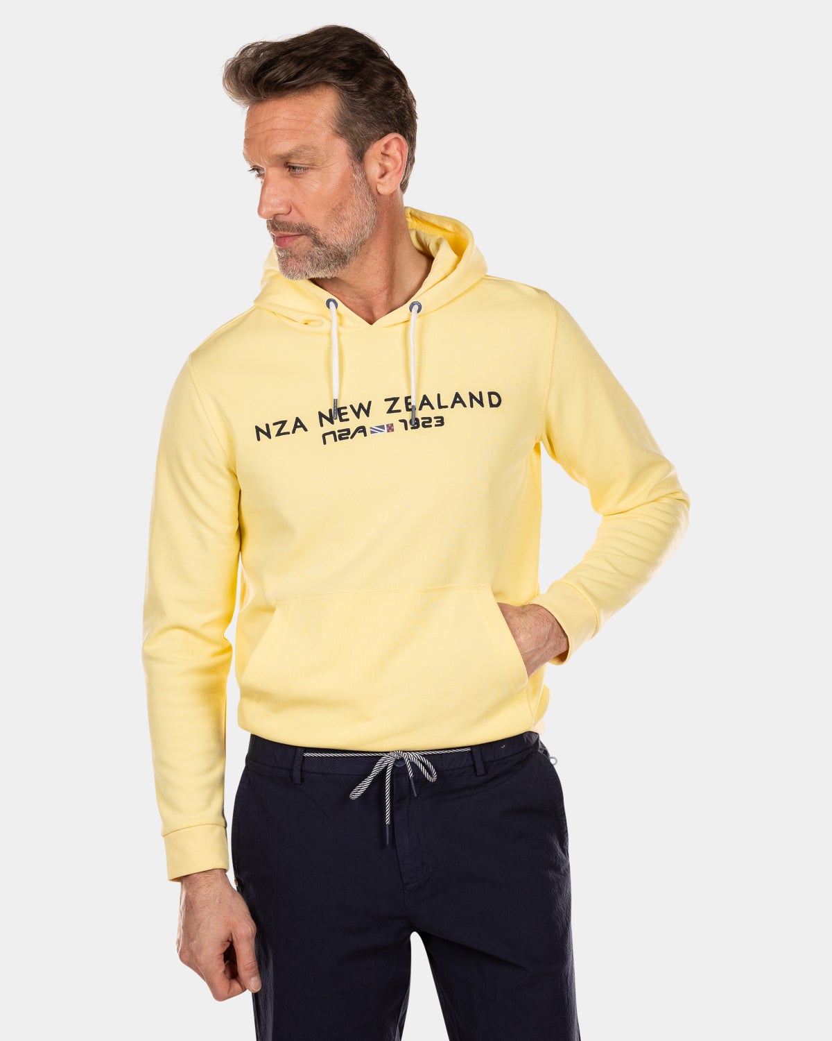 Sudadera con capucha y logo - Iguana yellow