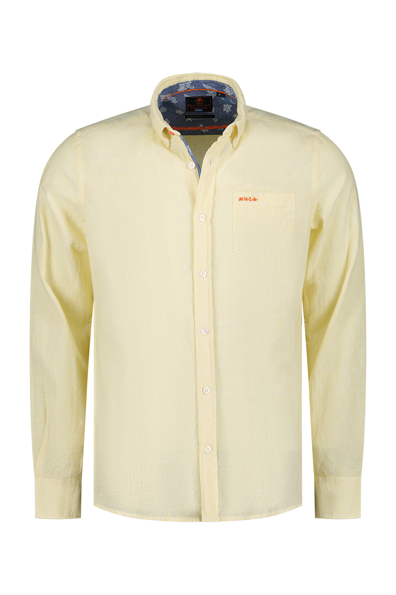 Cotton longsleeved shirt - Iguana yellow