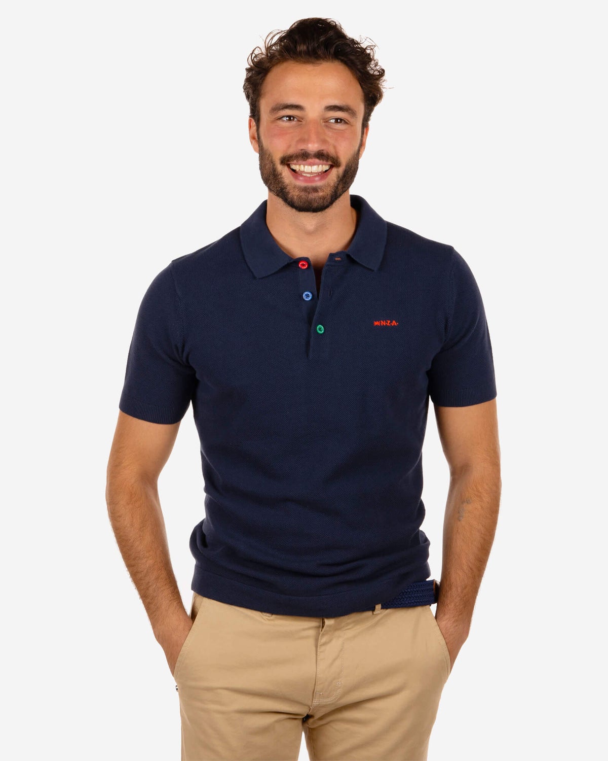 Poloshirt met korte mouw Oratia - Reef Navy