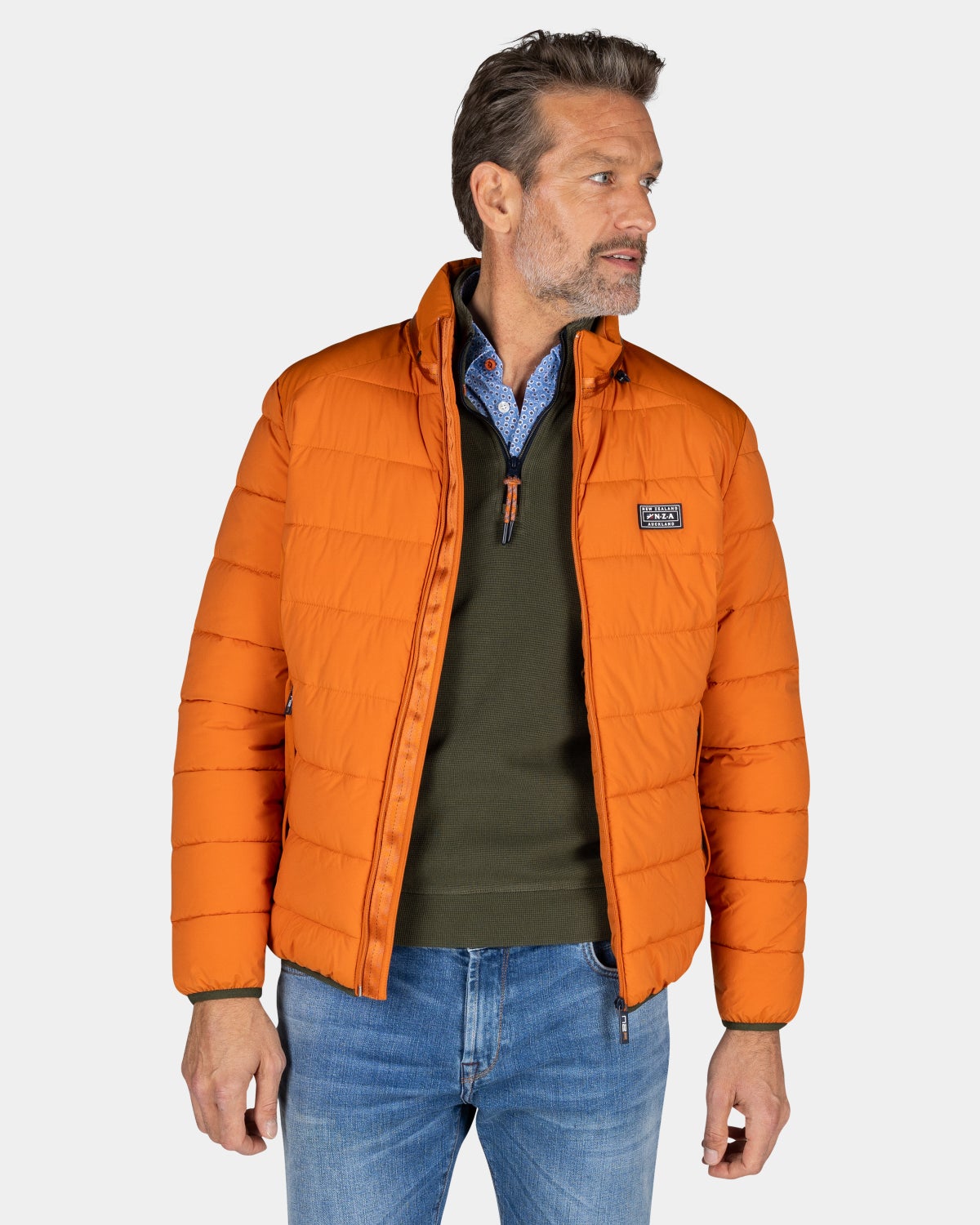 Orange padded jacket - Almond Orange