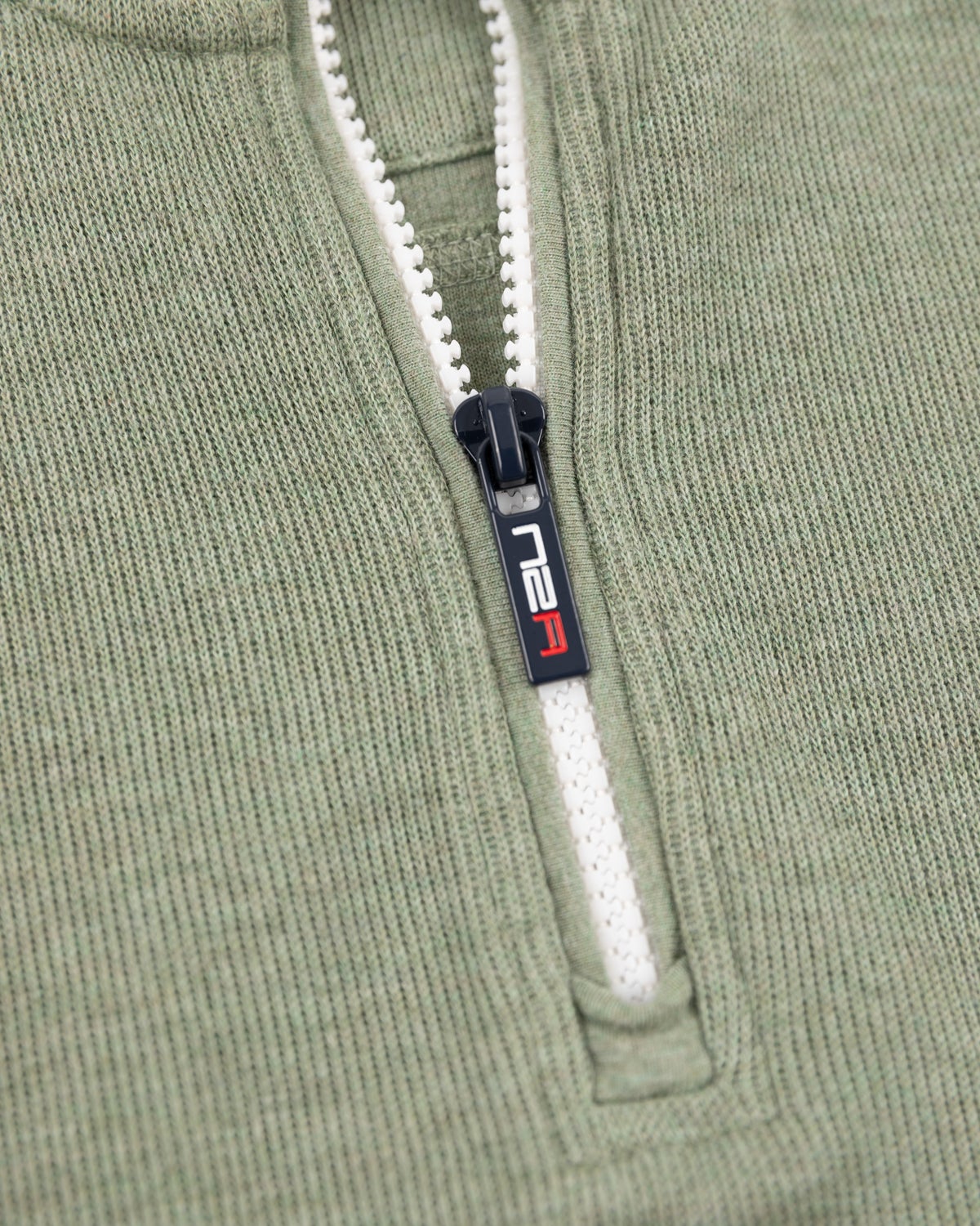 Green half zip sweat - Sage