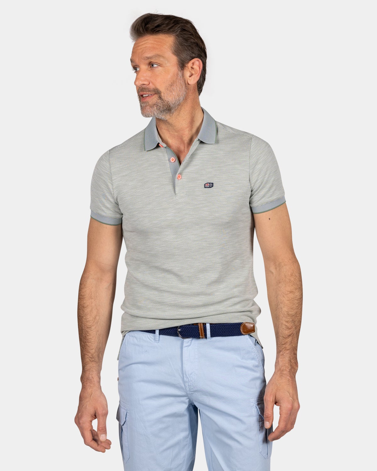 Plain polo made of durable material - Mellow Army