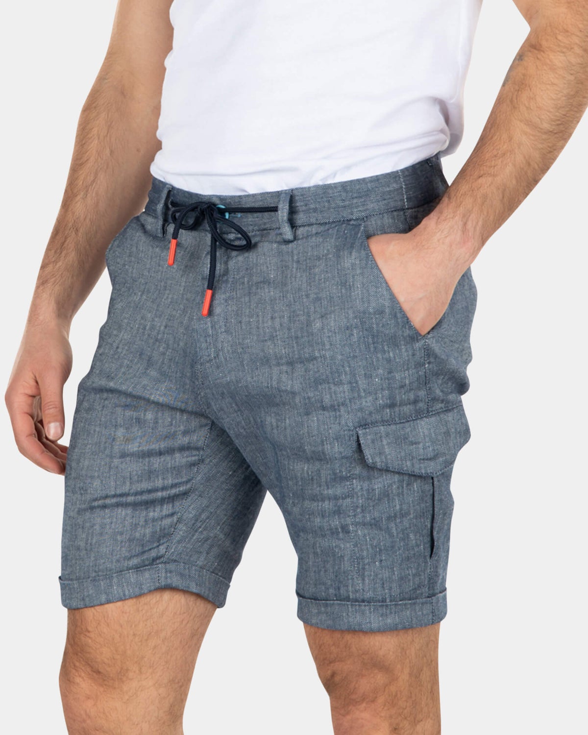 Cargo-Shorts aus Baumwolle - Key Navy