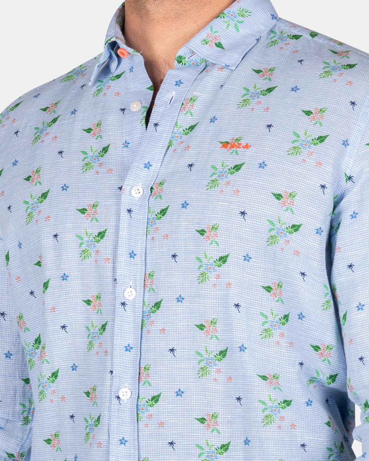 Chemise bleue à fleurs - Dusk Navy