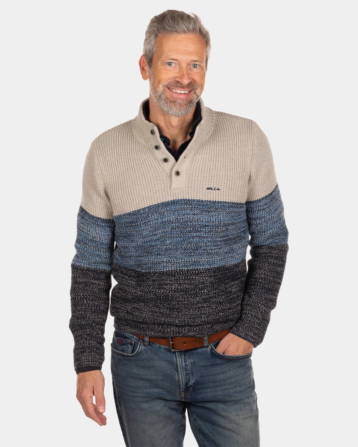 Pullover met knopen Price - Dusty Ecru