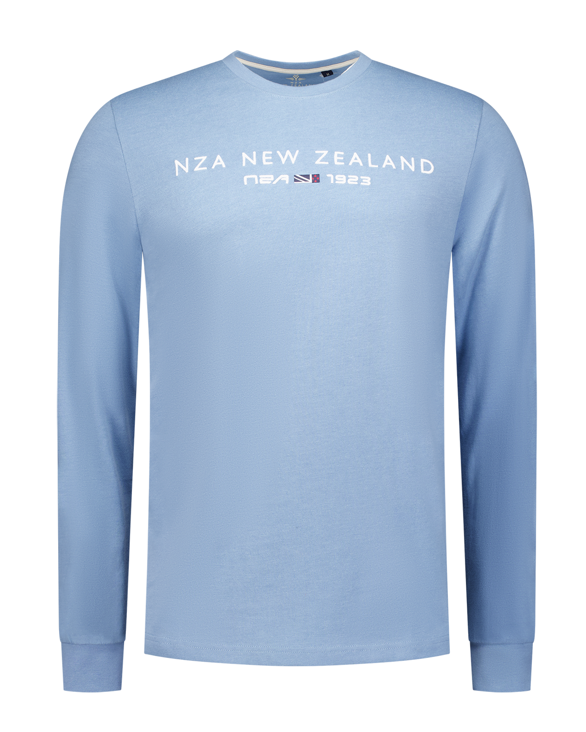 Blauwe longsleeve met ronde hals - Phantom Blue