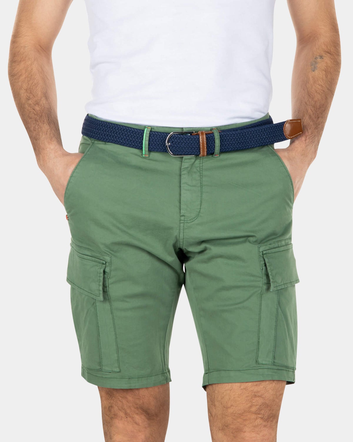 Cotton stretch cargo shorts - Active Army