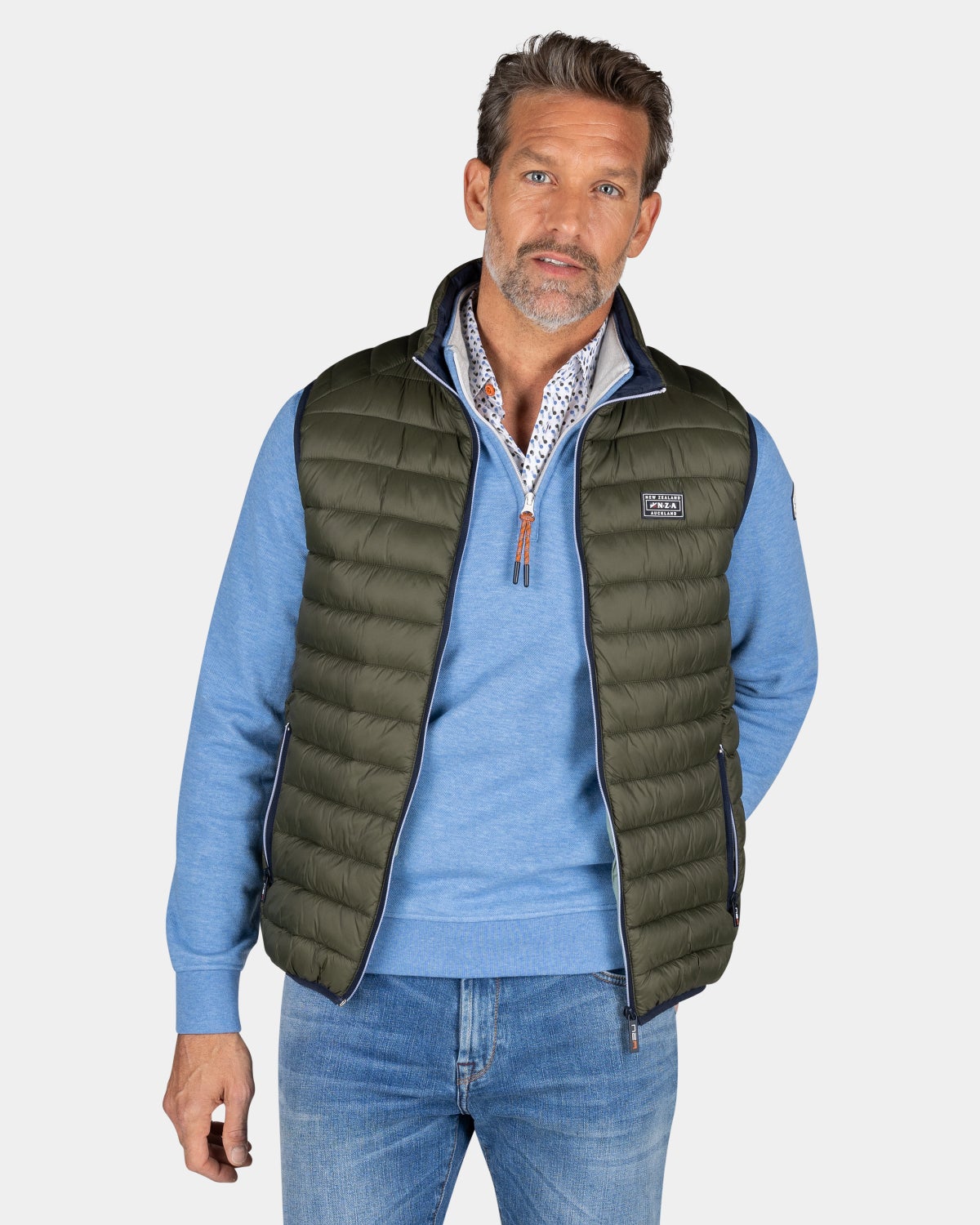 Dunkelgrüner wattierter Bodywarmer - Quartz Green