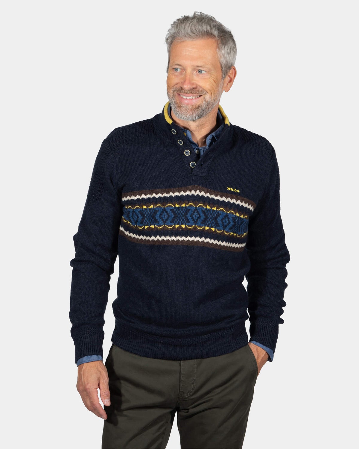 Winterstrickpullover Fraser - Ink Navy