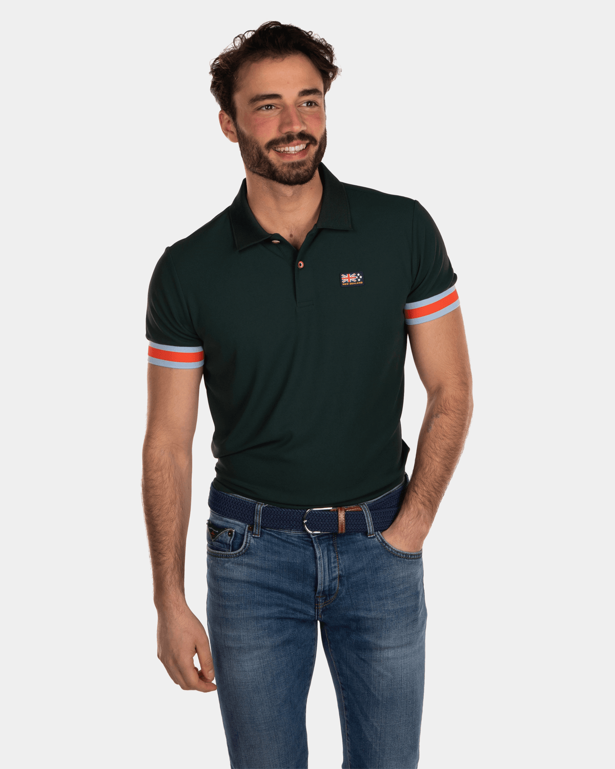 Polo en polyester recyclé - Dark Pine