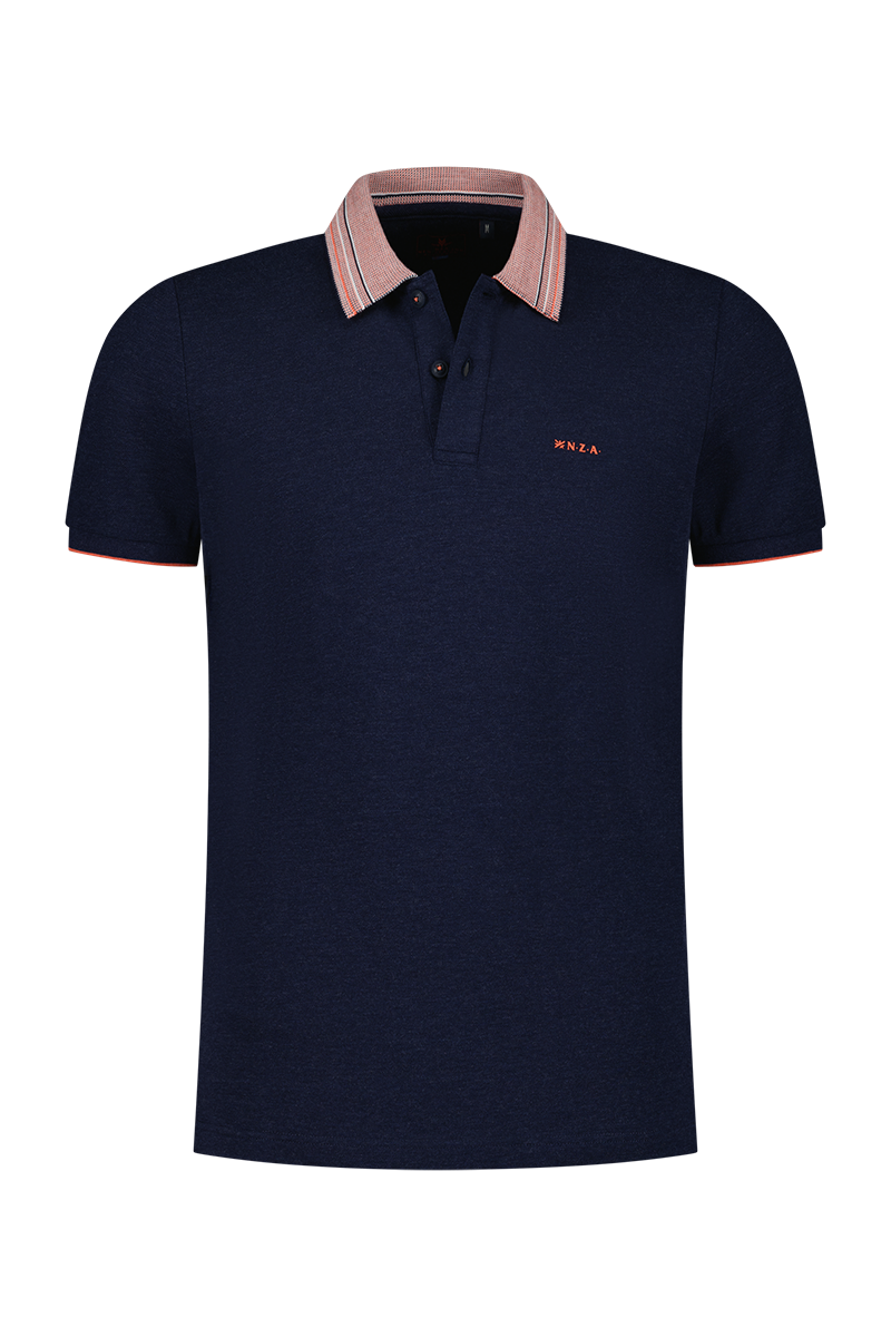 Polo de color liso con manga corta. - Traditional Navy