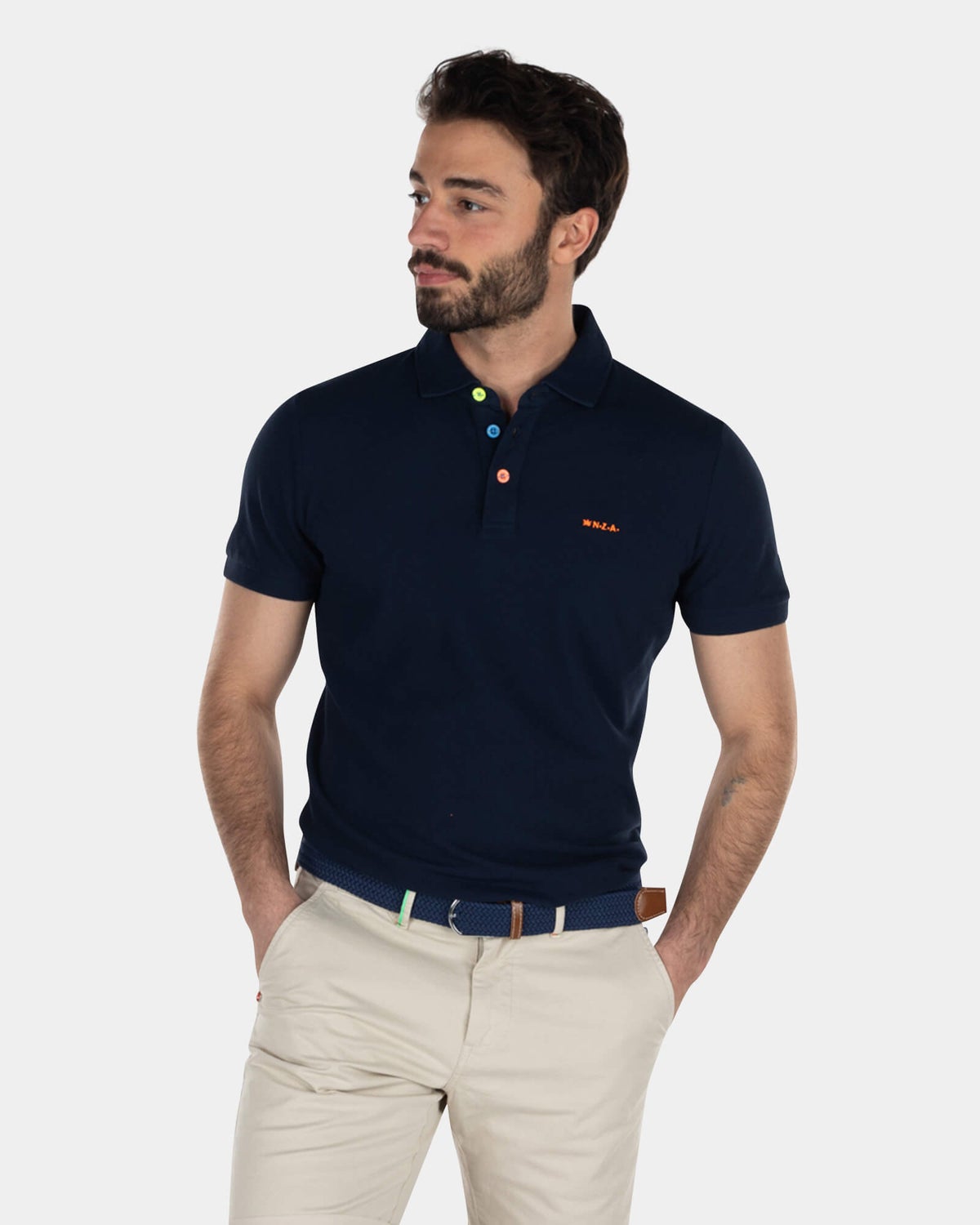 Polo de algodón básico - High Summer Navy