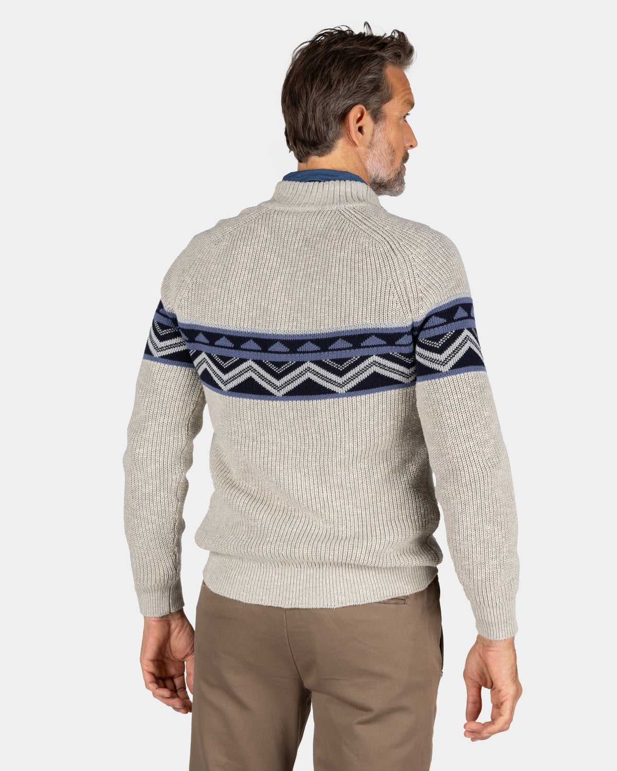 Zandkleurige gebreide katoenen pullover - Shimmering Sand