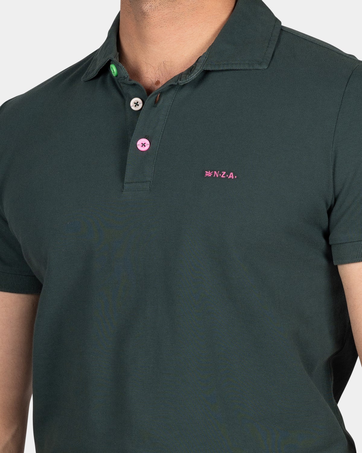 Plain cotton poloshirt - Classic Green