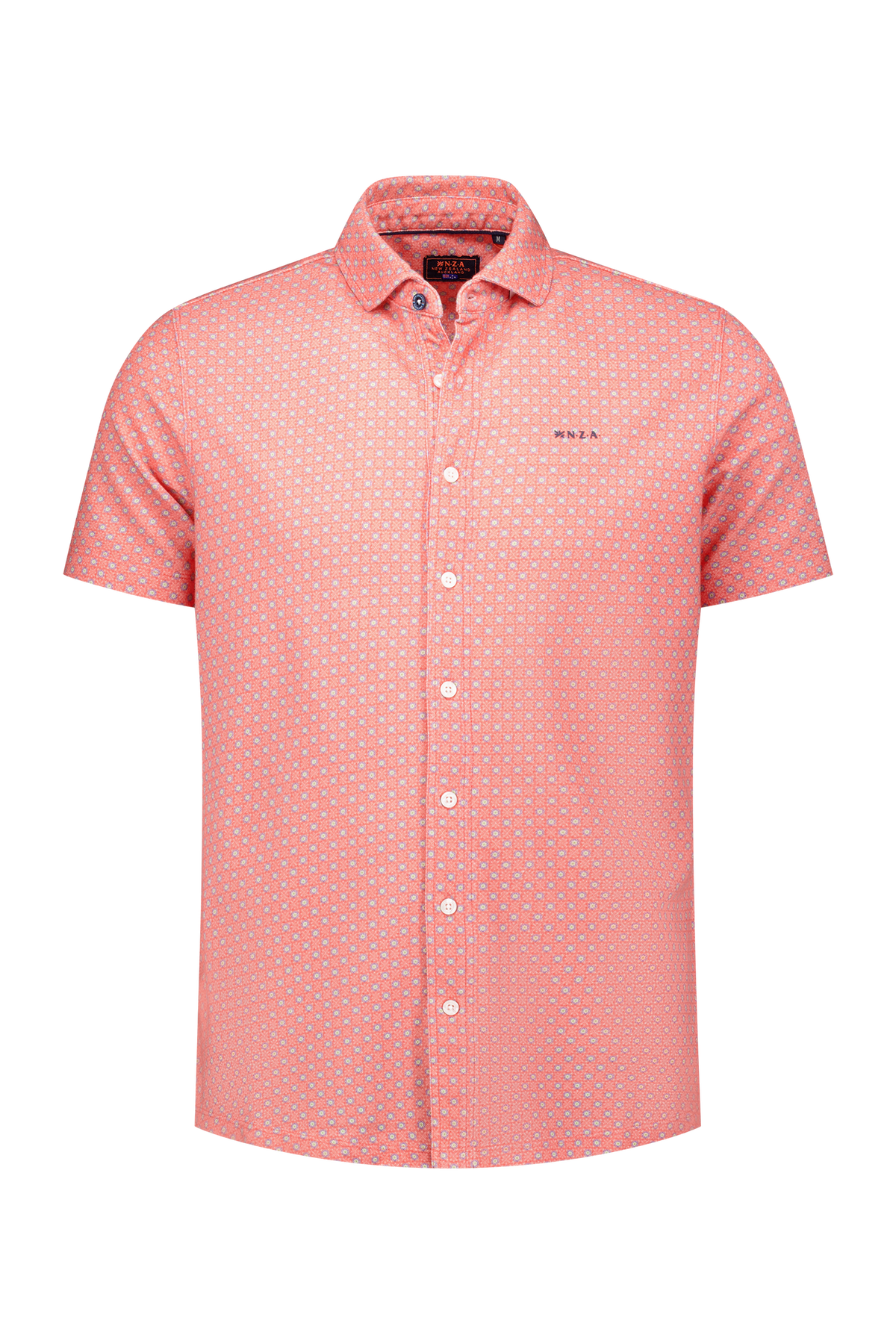 Camisa manga corta con estampado pequeﾖo - Fresh Orange