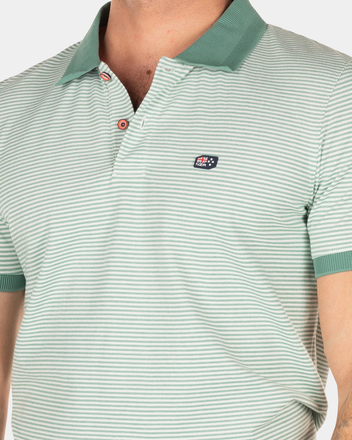 Short sleeved stretch polo - Amazon Green