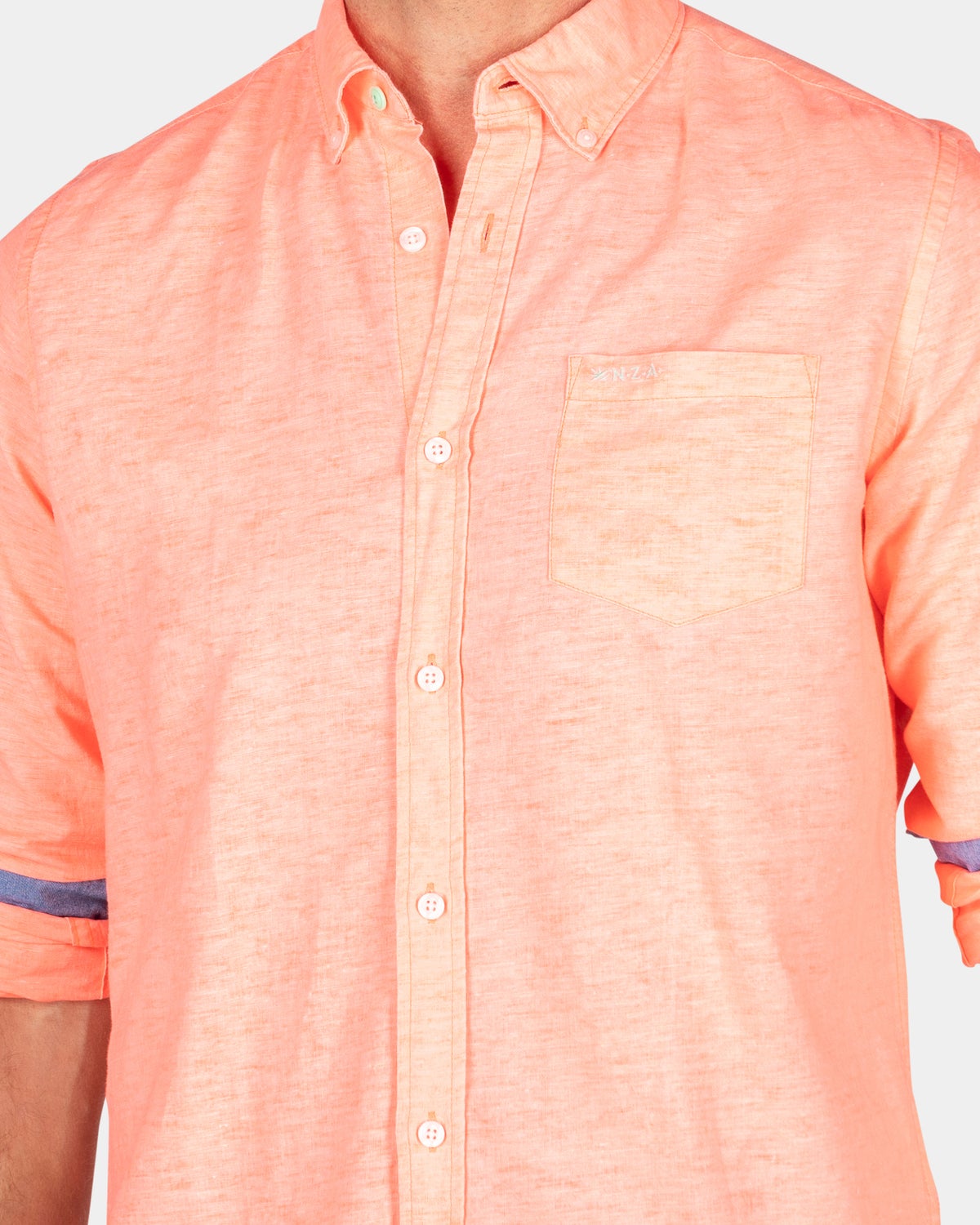 Camisa lisa de lino en muchos colores. - Fury Pink