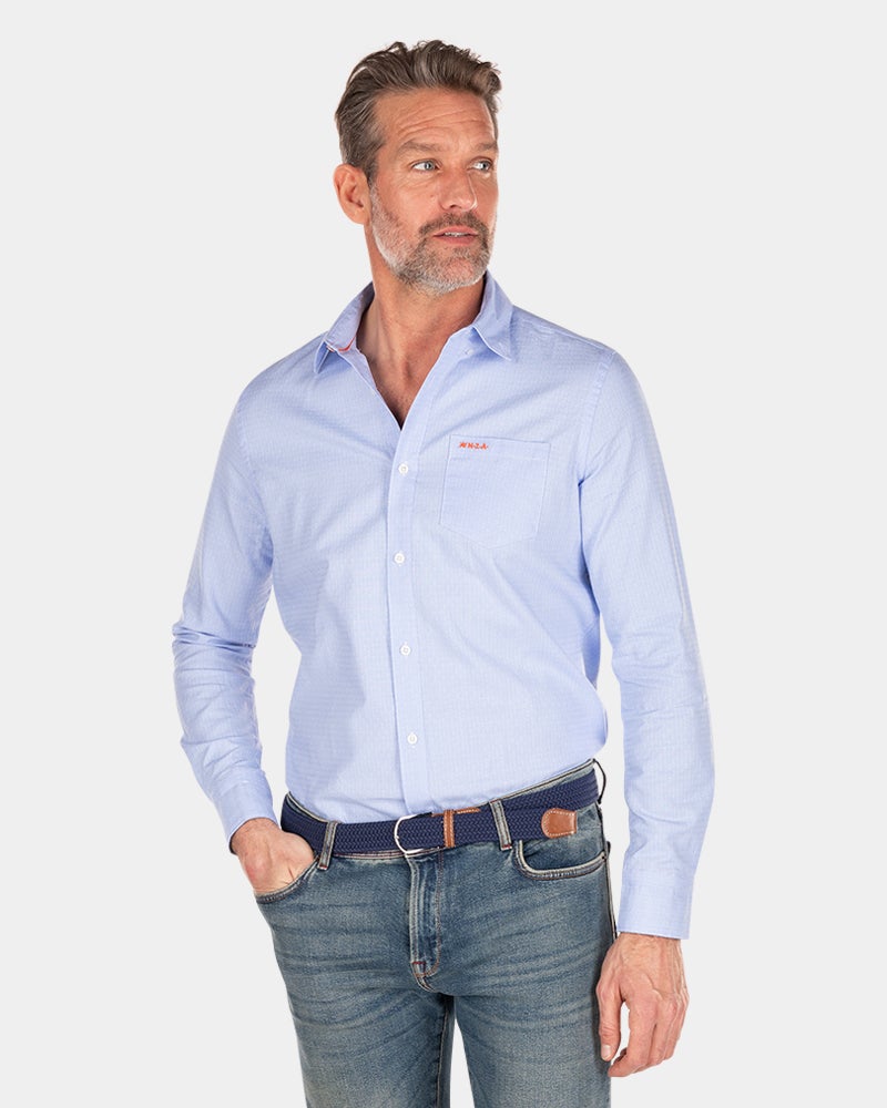 Cotton blue shirt - Rhythm Blue