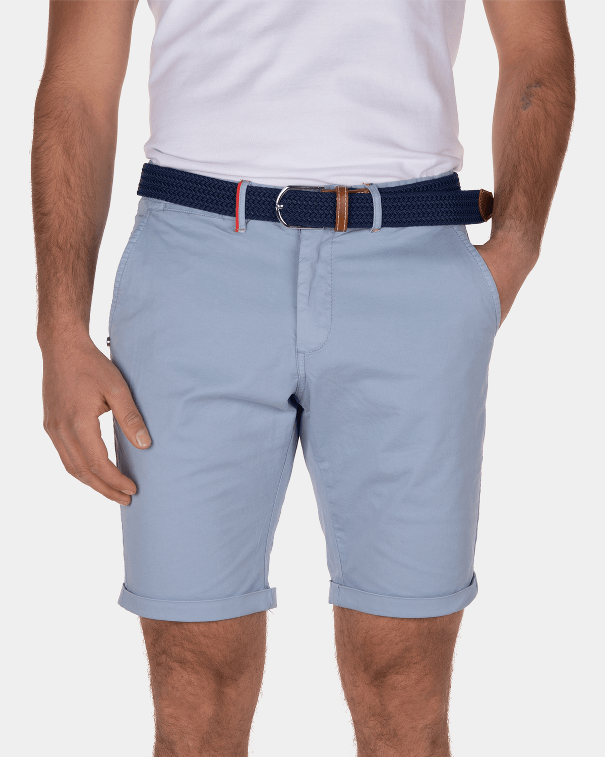 Korte stretch chino Whale Bay - Dusk Blue