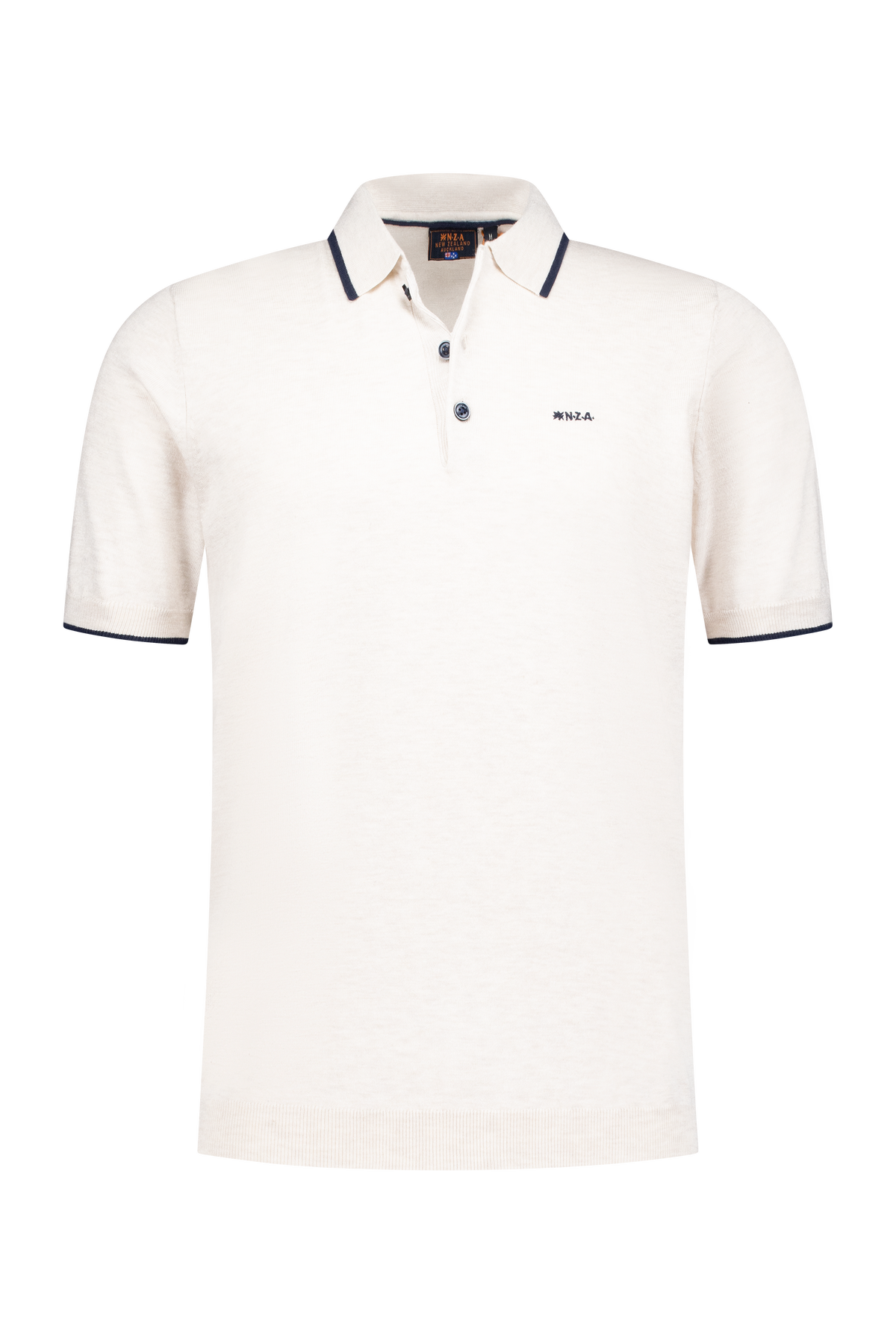 Witte jersey polo - Powder Sand