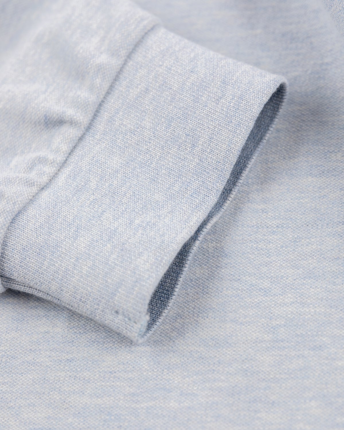 Blaues Poloshirt mit langen Ärmeln - Phantom Blue