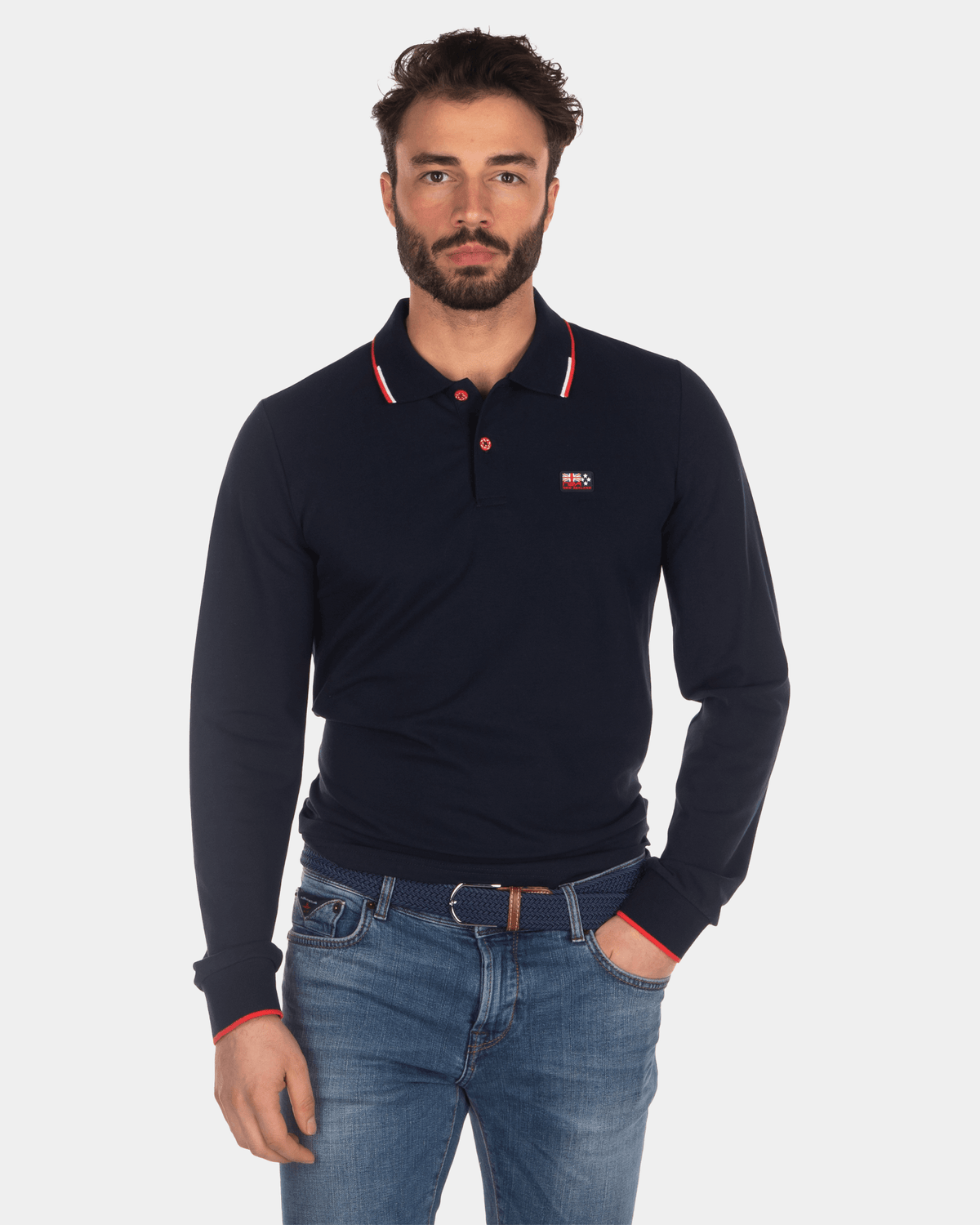 Stretch Rugbyshirt Donkerblauw - Industrial Navy