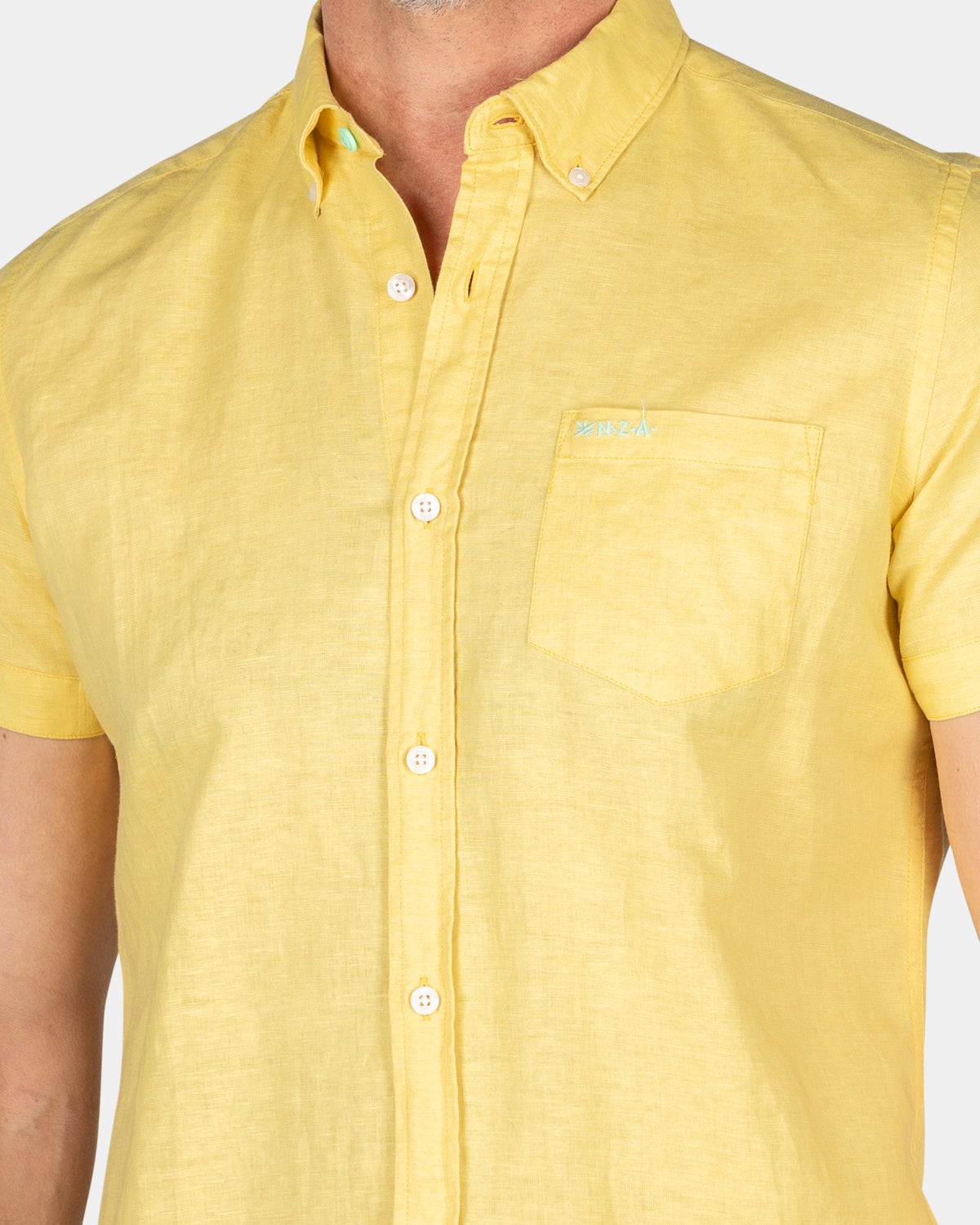 Chemise unie manches courtes - Iguana Yellow