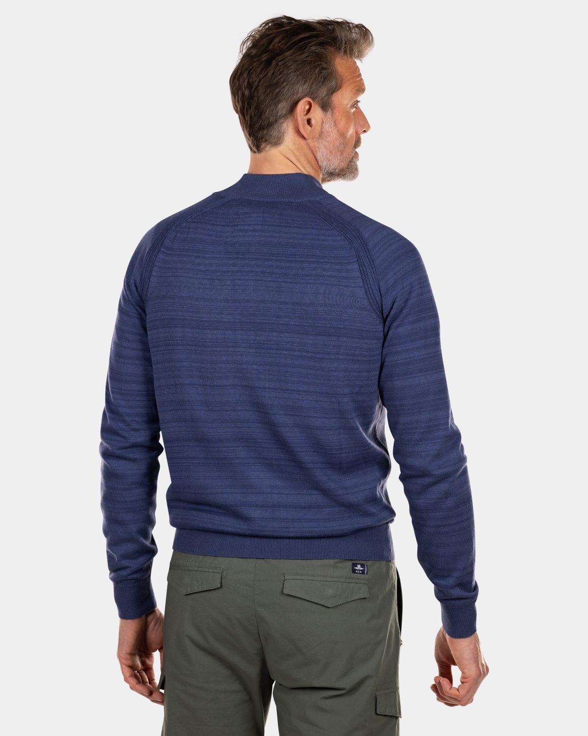 Baumwoll-Cardigan mit Reißverschluss - Dusk Navy