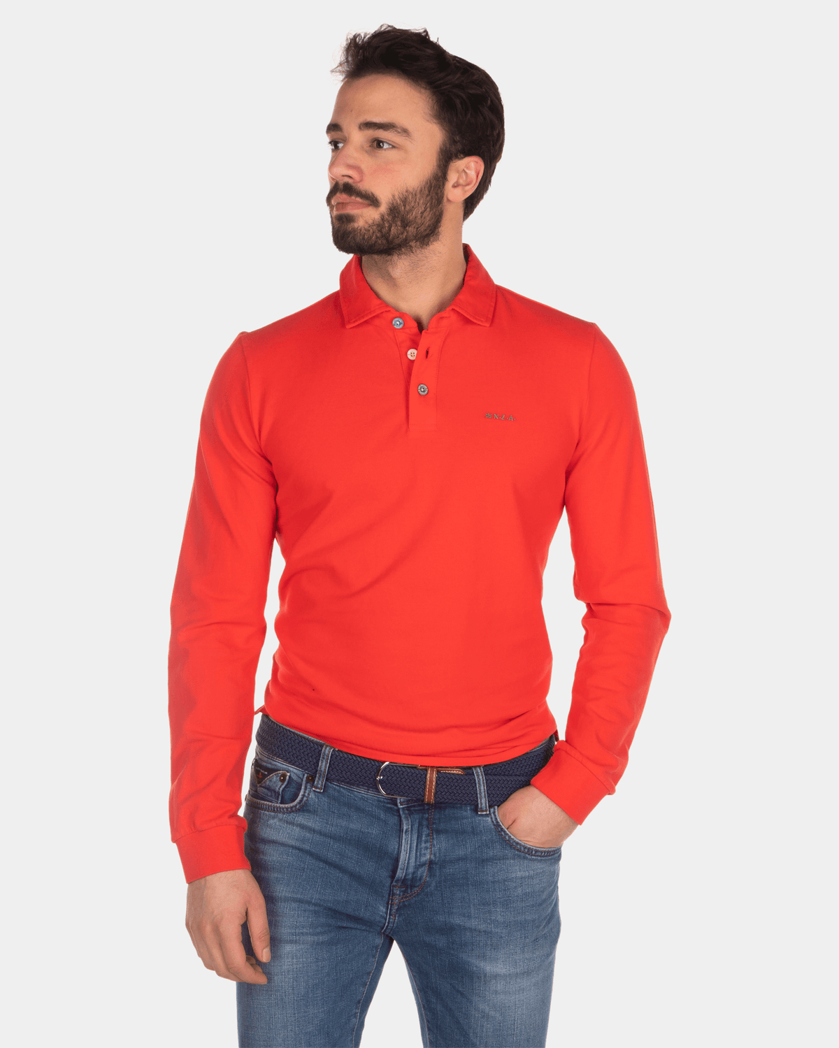 Effen Rugby Shirt - Orange Red
