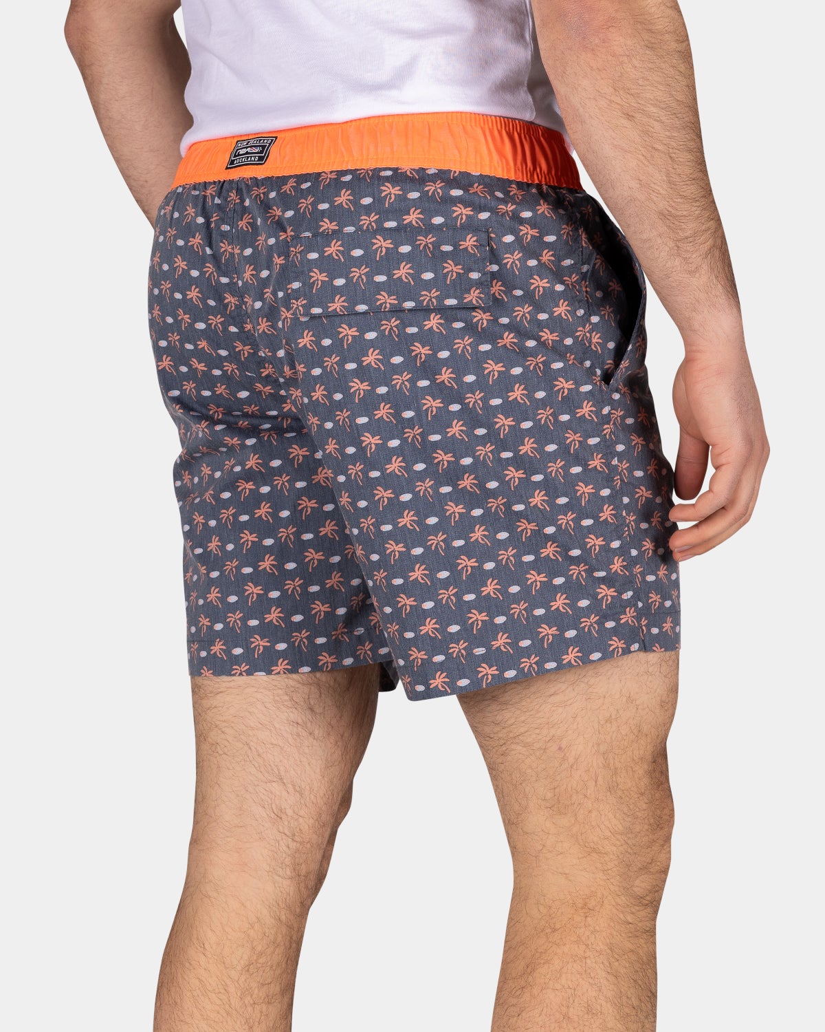 Dunkelblaue Badehose mit Palmen - Ocean Navy