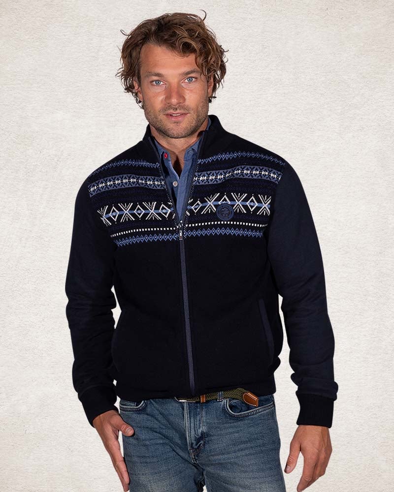 Dunkelblaue Strickjacke - Pitch navy