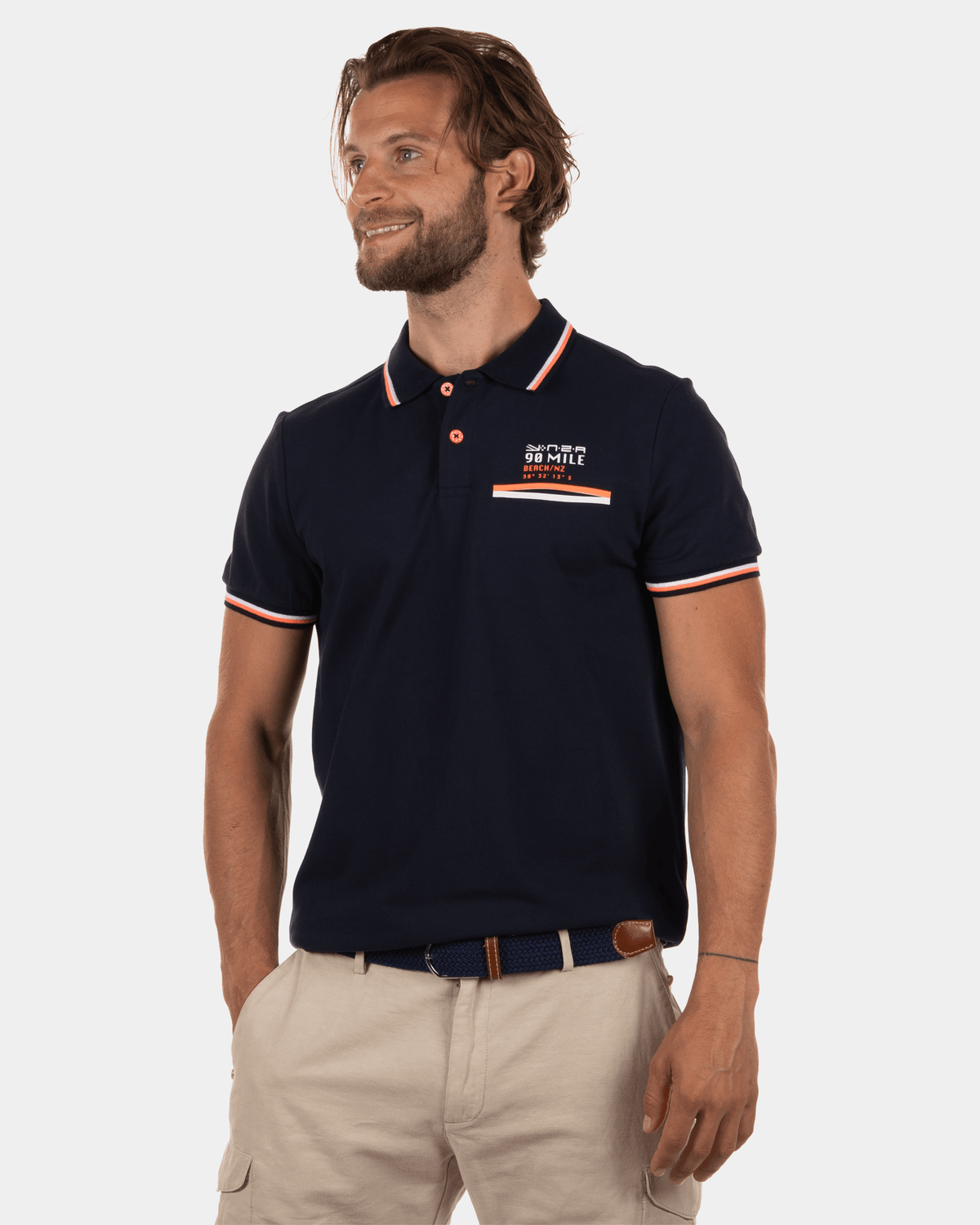 Polo slim fit Fork Stream - Dutch Navy