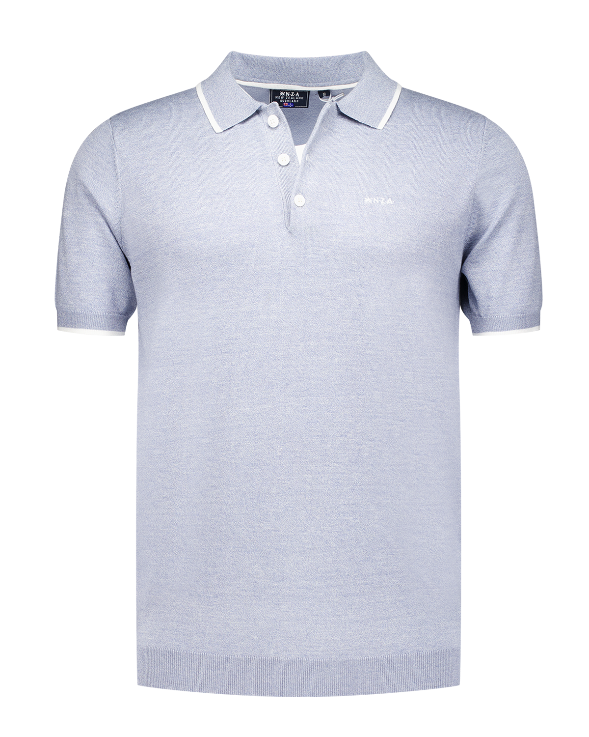 Blue polo with white details - Phantom Blue