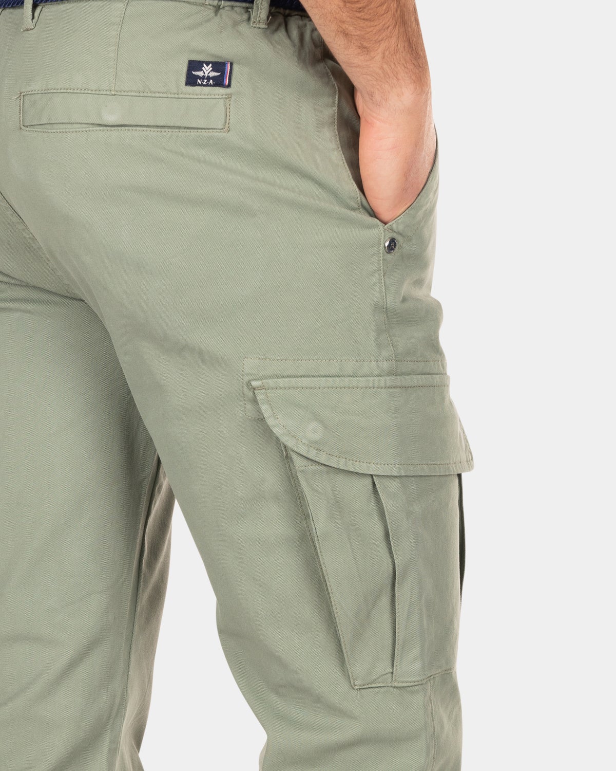 Katoenen cargo broek - Army Green