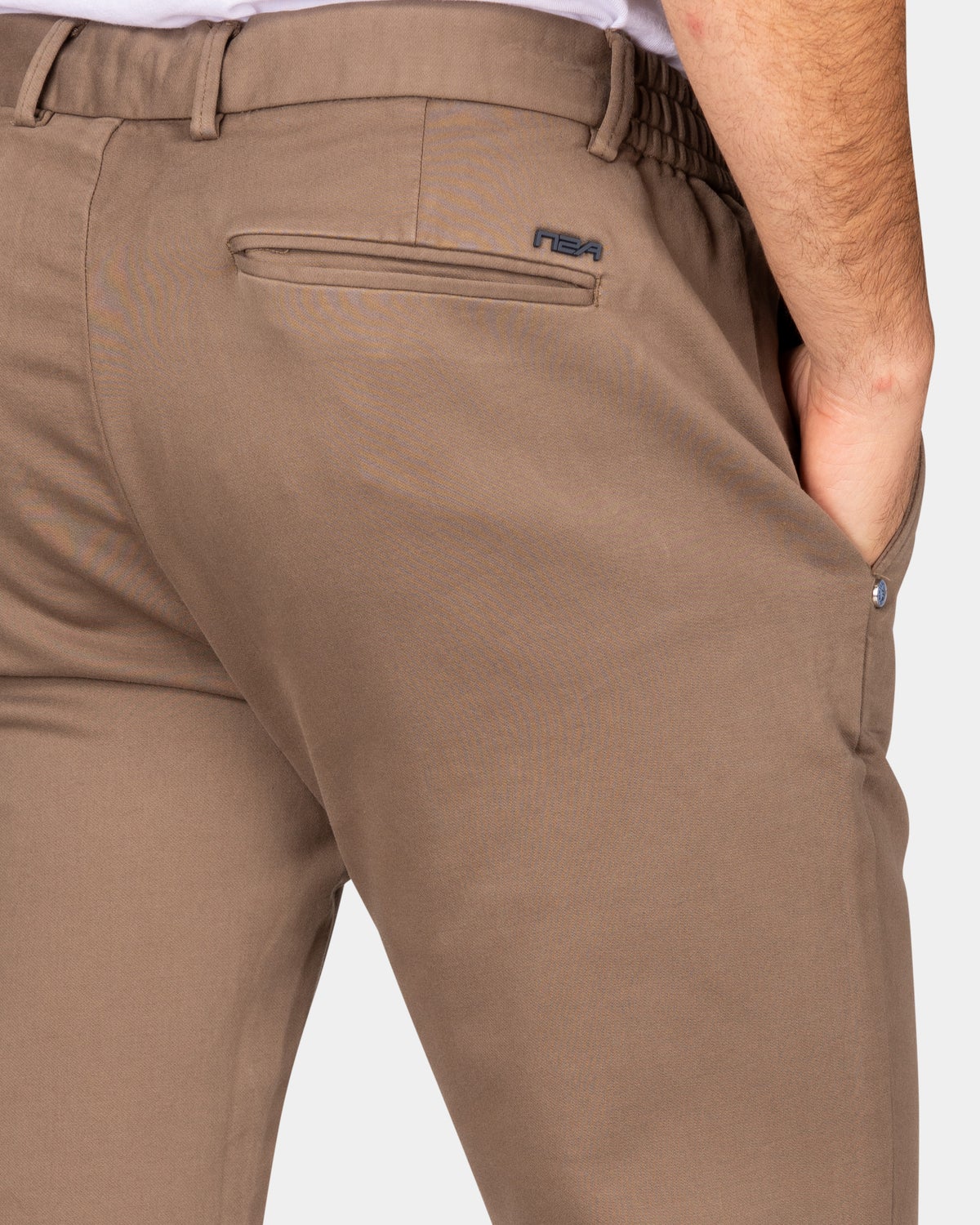 Dark brown jersey chino - Dark Mocca