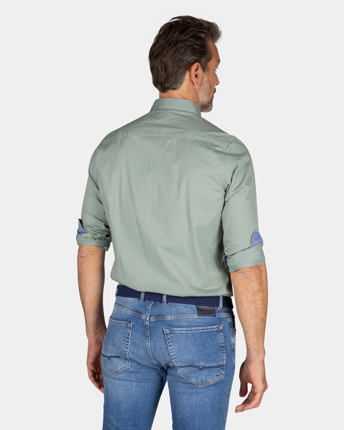 Chemise en coton vert foncé - Pebble Green