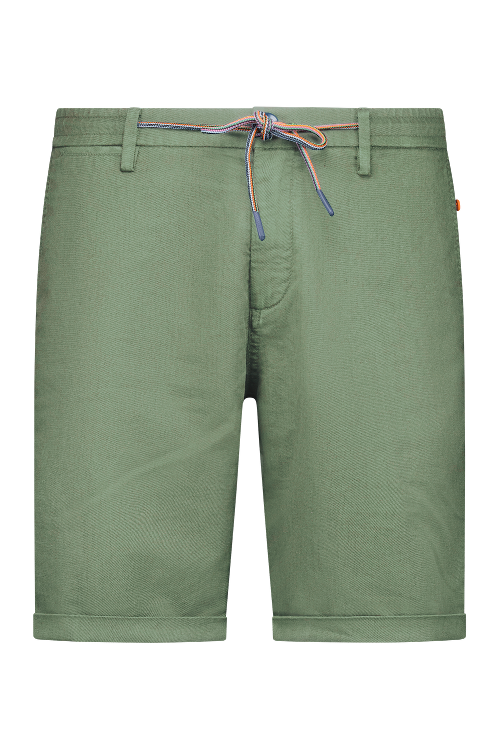 Korte broek met linnen - Soft Olive