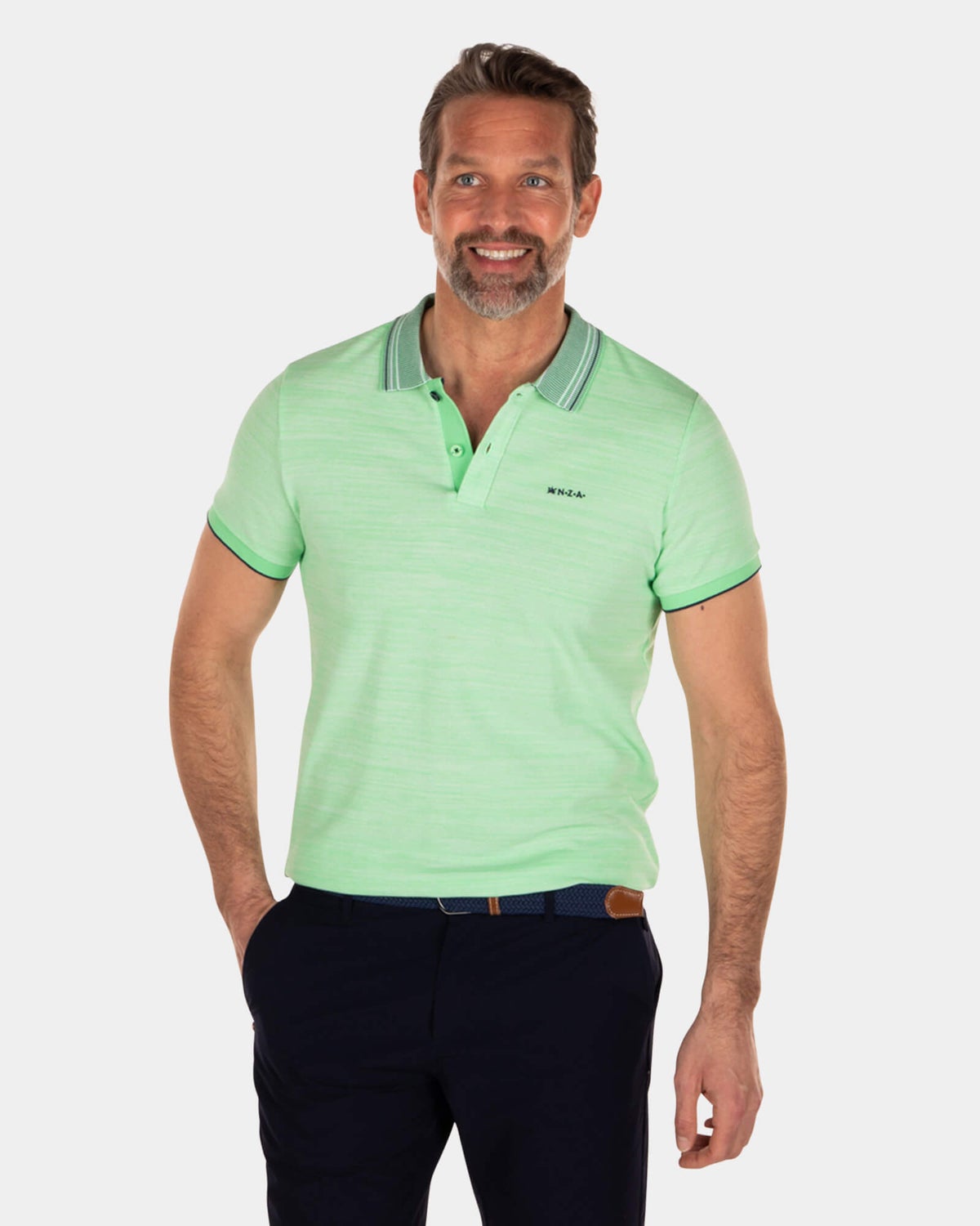 Polo de piqué de algodón - Sea Green