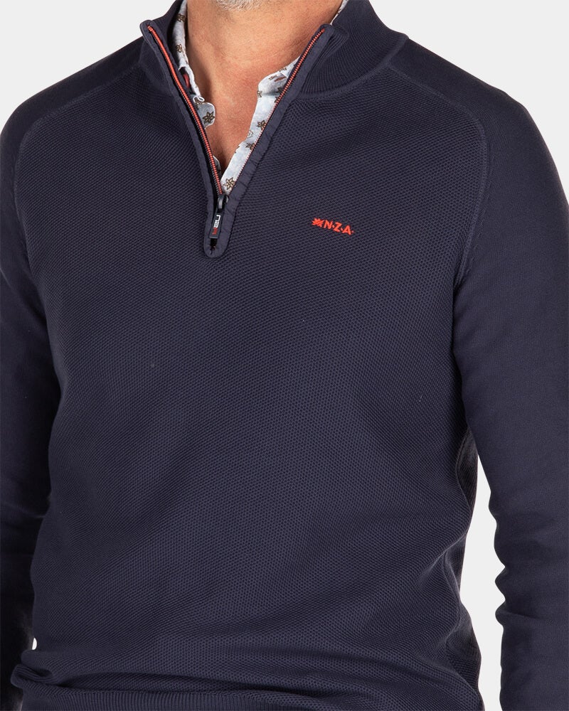 Solid coloured half zip jumper - Traditional Navy