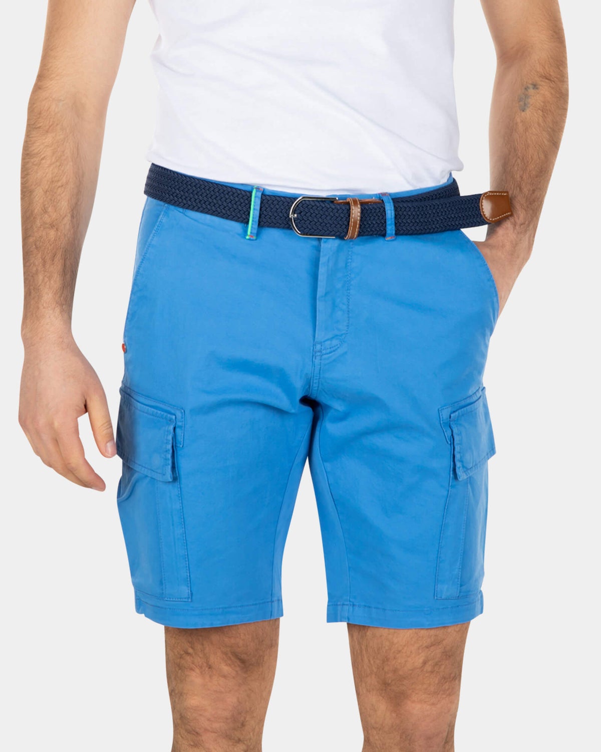 Katoen stretch cargo shorts