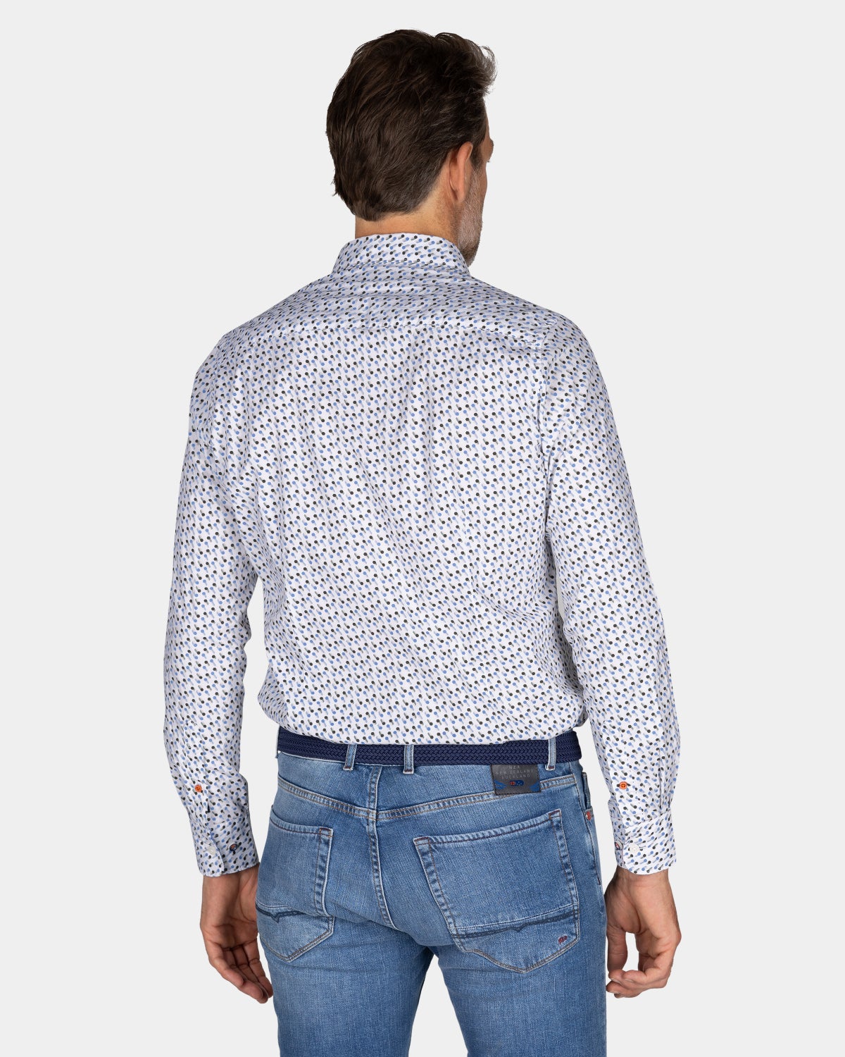 Camisa de algodón estampada - Ecru