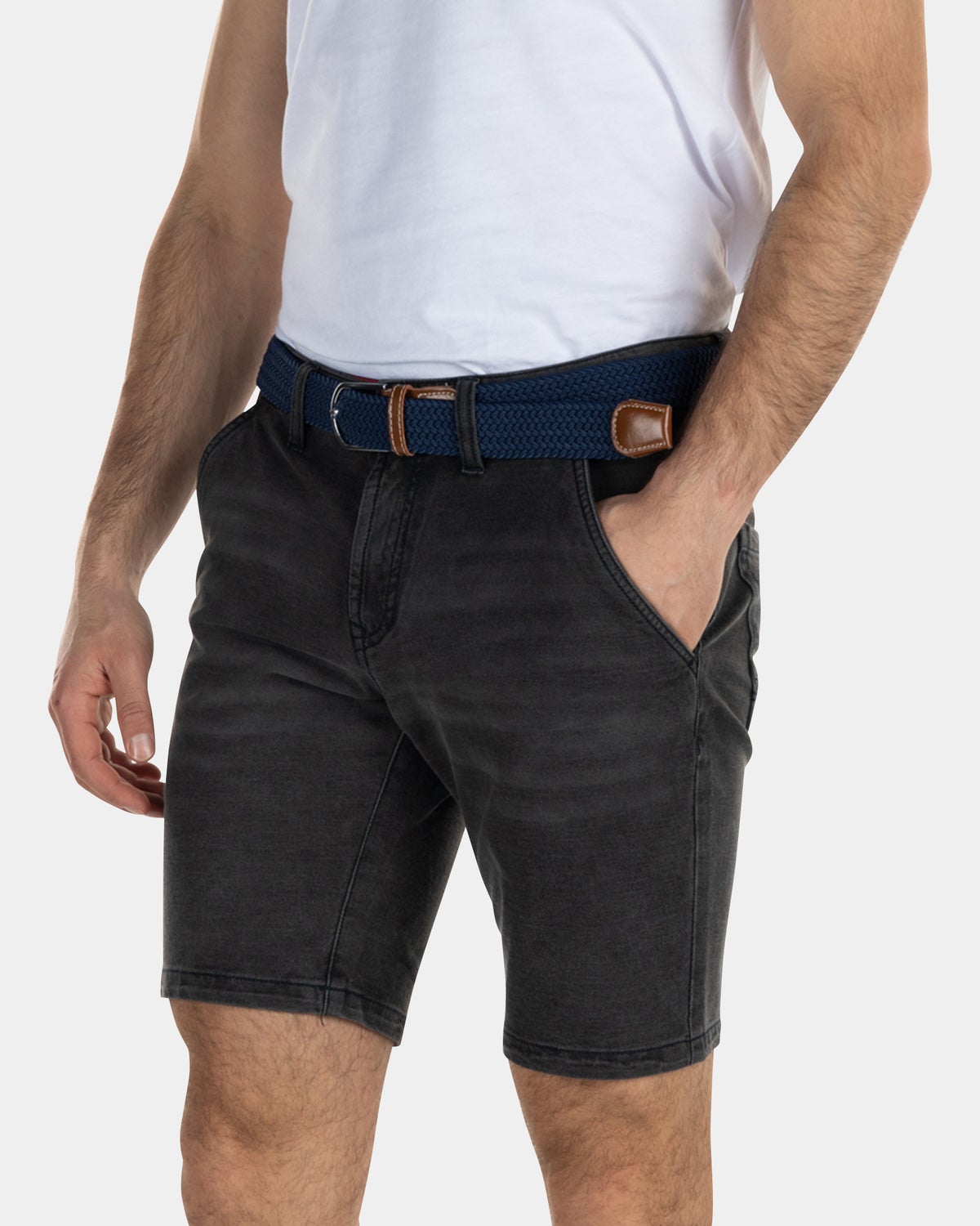 Short vaquero elástico - Medium Stone Wash