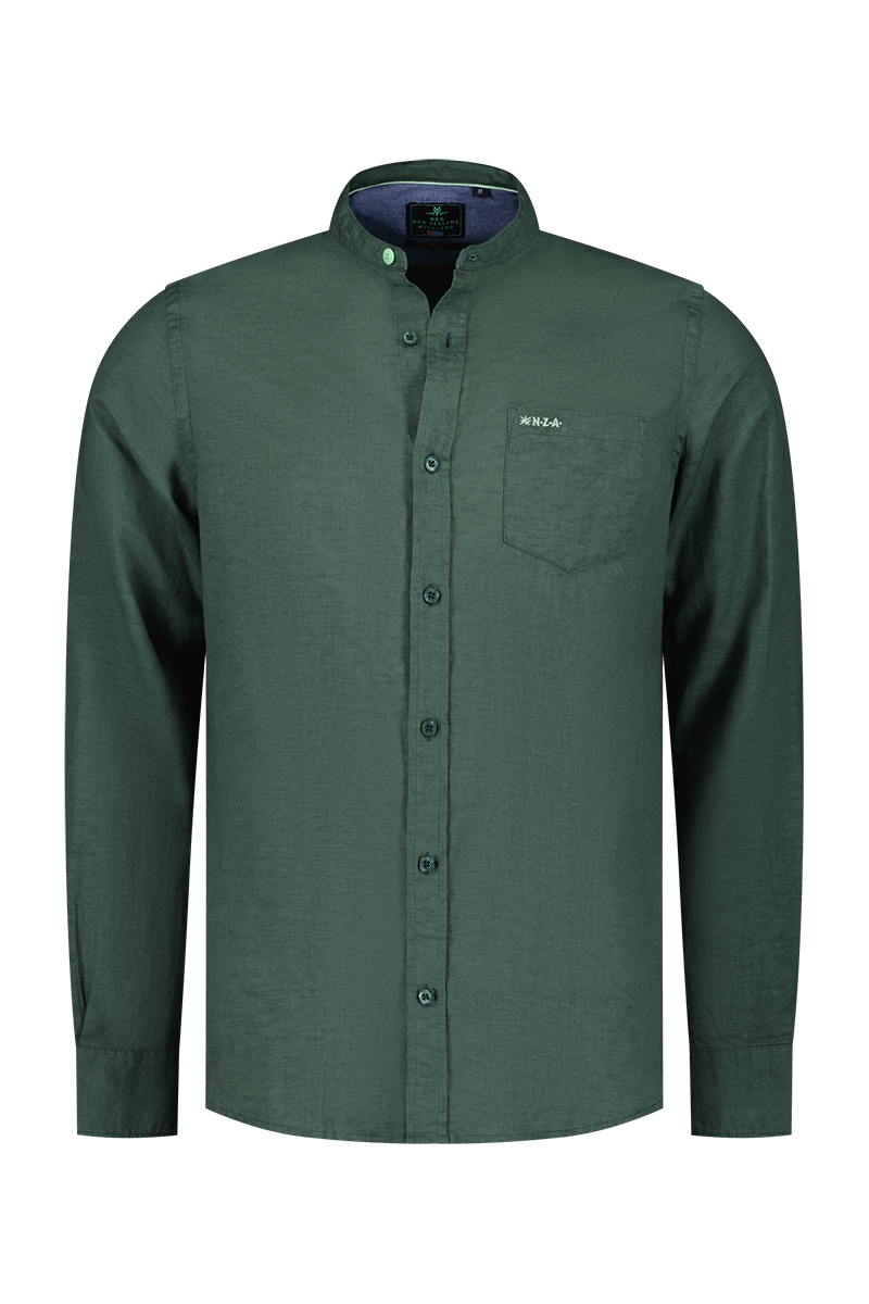 Chemise unie sans col - Chalk Green